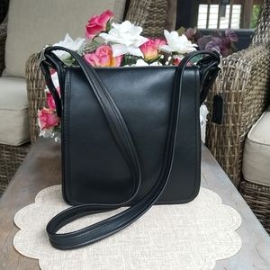 Black Coach Legacy Flap Crossbody Vintage 9144